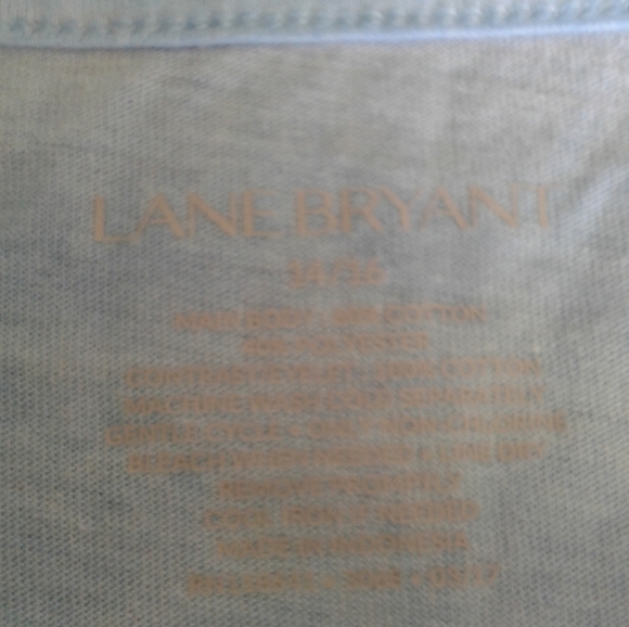 Lane Bryant Blue T-shirt size: 14/16 - Picture 2 of 2